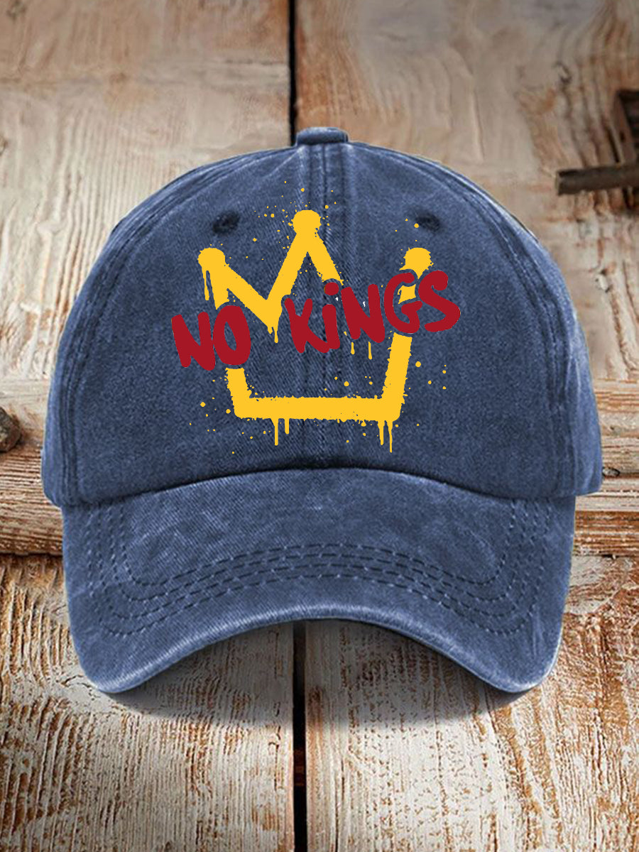 Unisex No Kings Print Hat