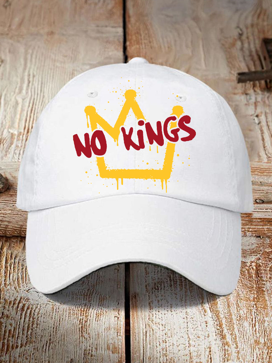 Unisex No Kings Print Hat
