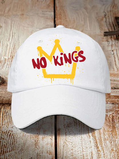 Unisex No Kings Print Hat
