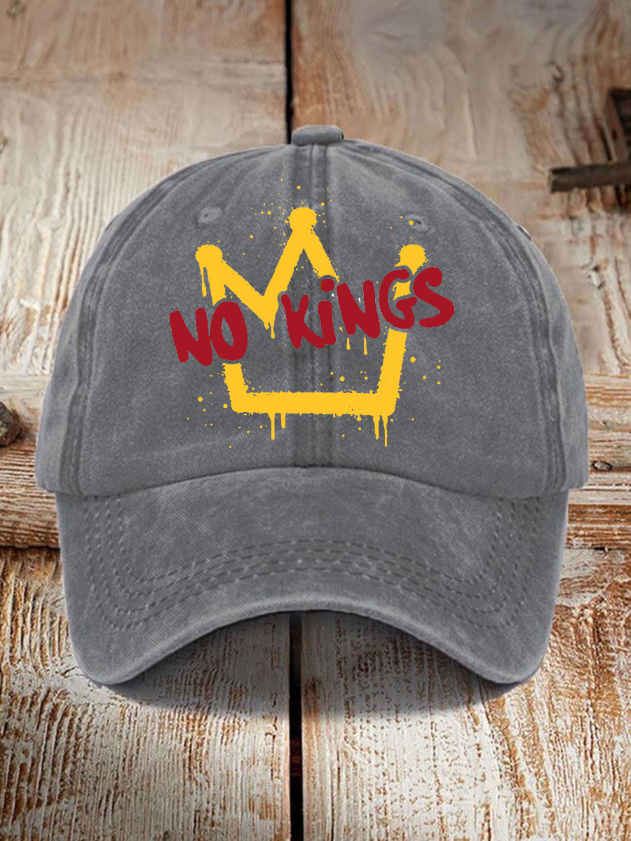 Unisex No Kings Print Hat