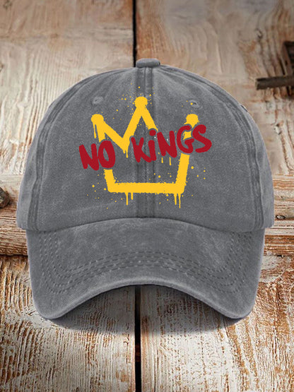 Unisex No Kings Print Hat