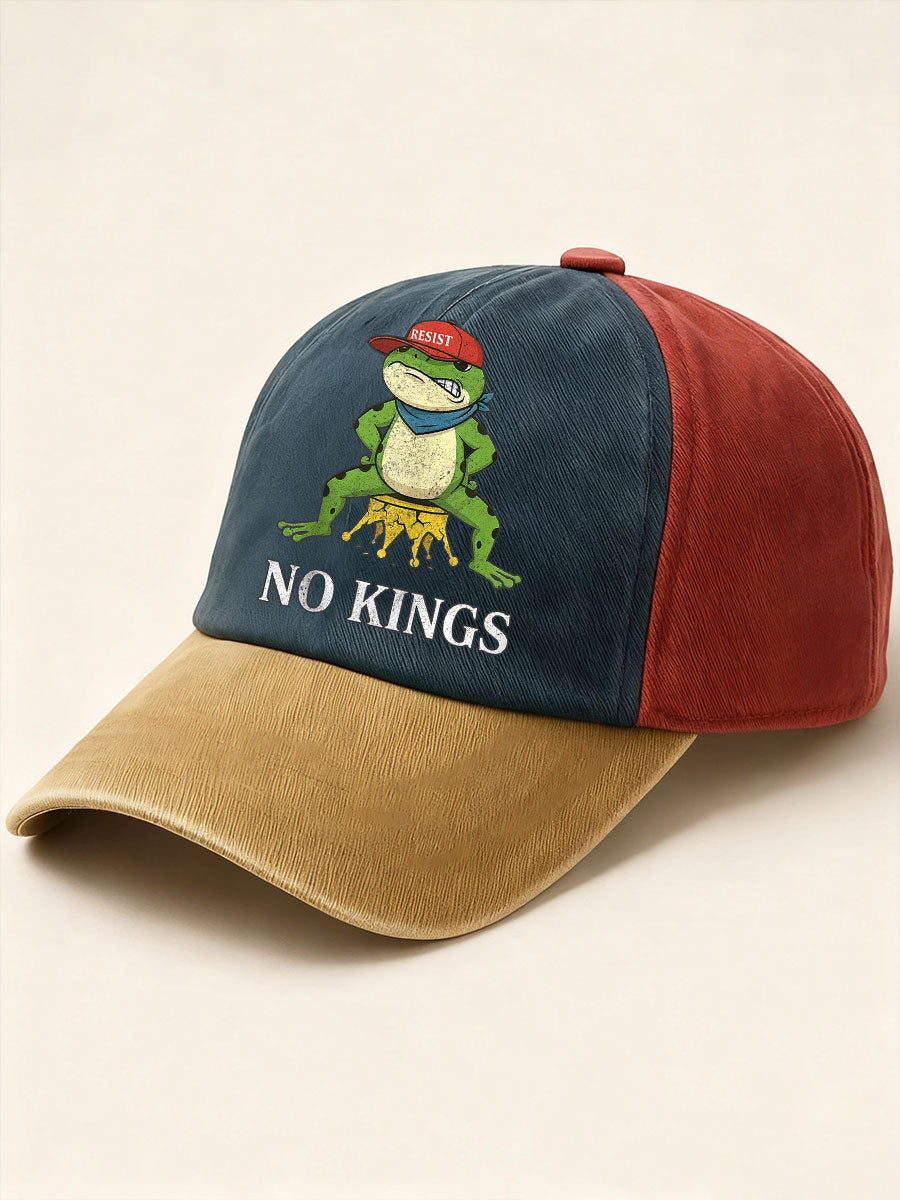 Unisex No Kings Frog Resist Print Hat