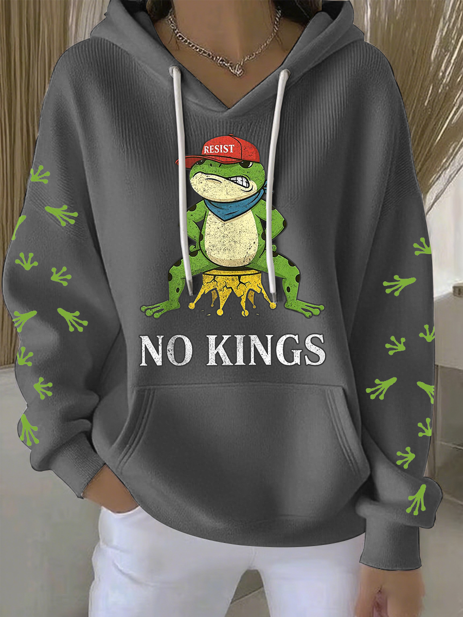 Women's No Kings Frog Resist Hoodie
