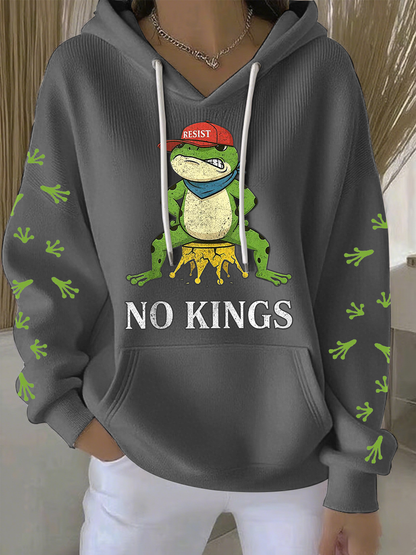 Women's No Kings Frog Resist Hoodie