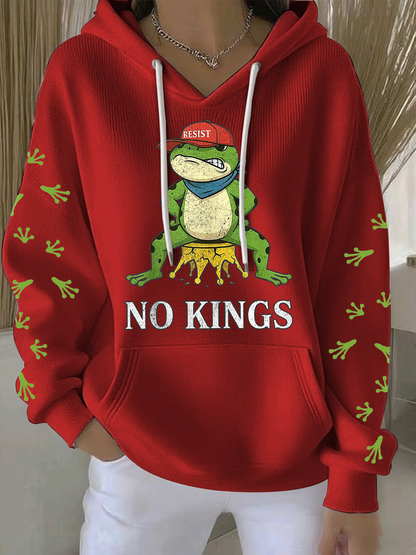 Women's No Kings Frog Resist Hoodie