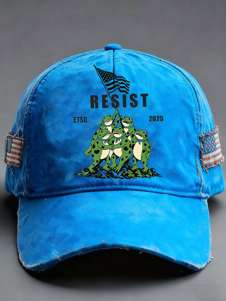 Unisex Frog Resist Print Hat