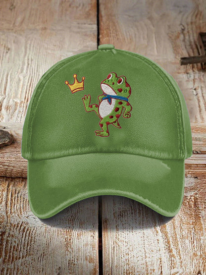 Unisex No Kings Resist Frog Point Print Hat