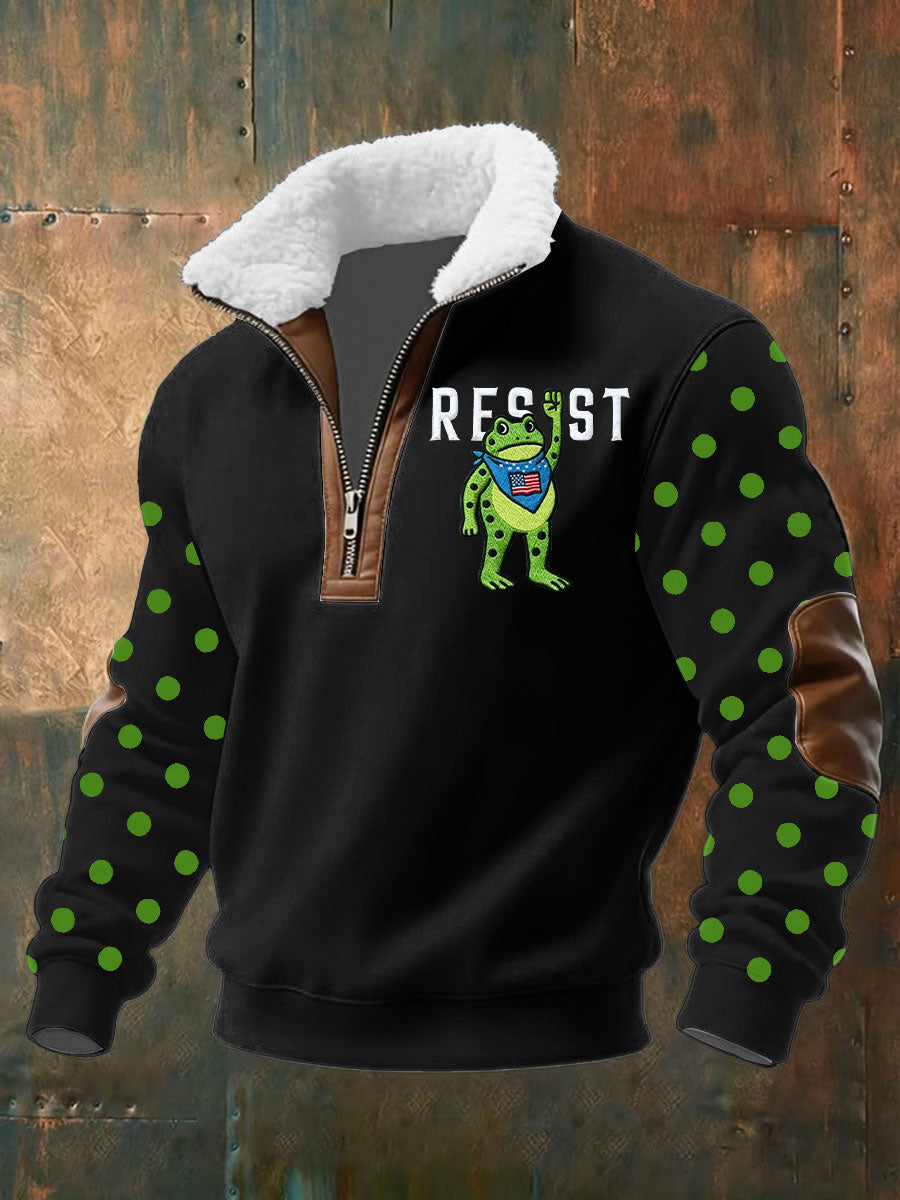 Men's Portland Frog Resist Baggy Zip-up Hoodie