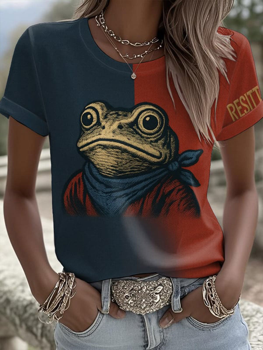 Women's Portland Frog Resist Short-sleeved T-shirt