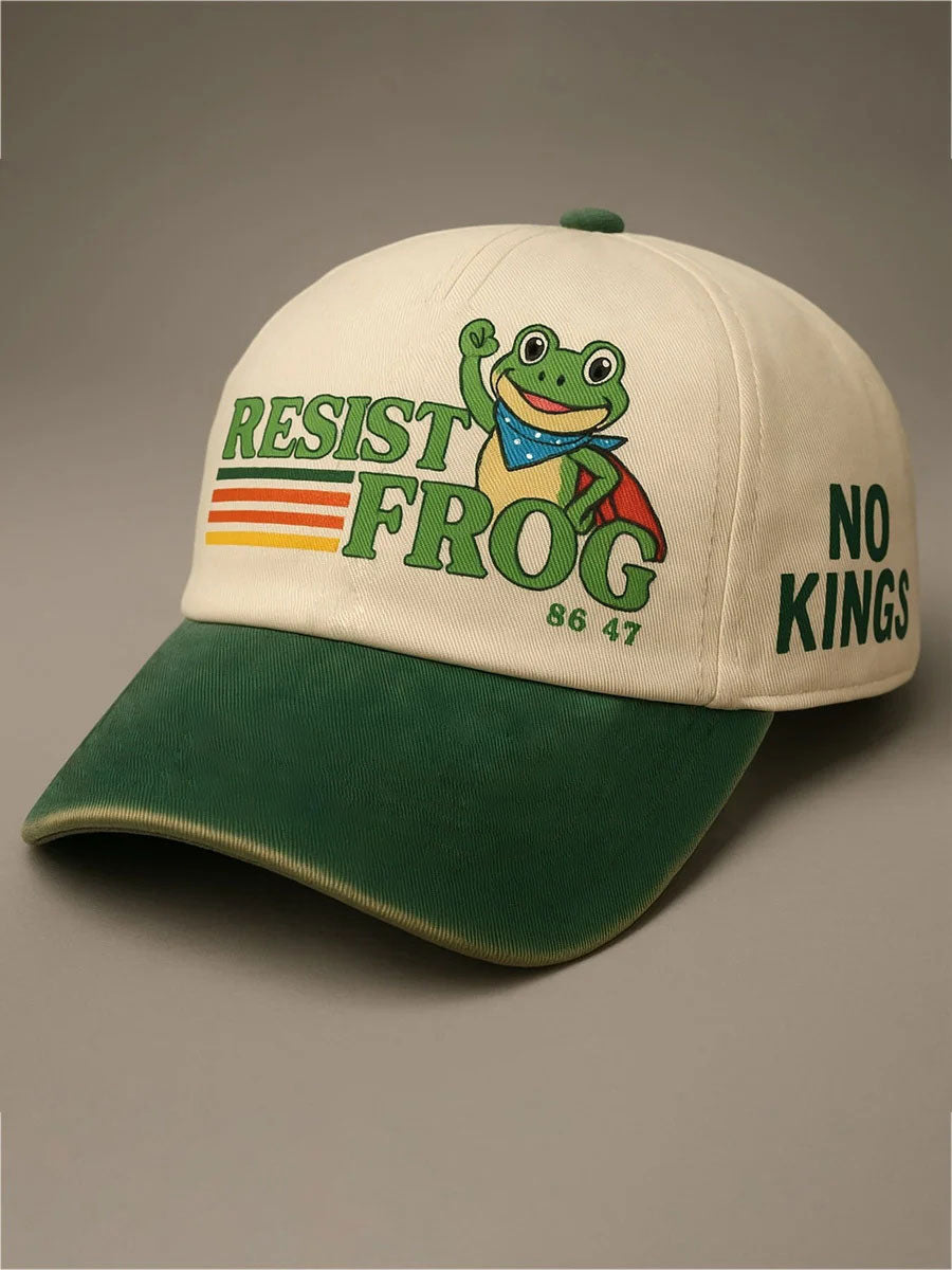Resist Frog Print Casual Unisex Hat