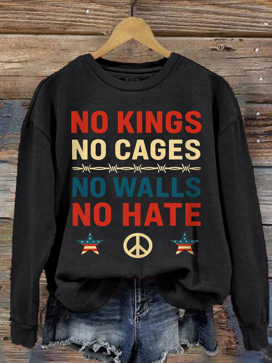 Women's No Kings Print sweatshirt