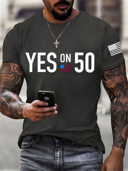 Men's Yes On 50 Short-sleeved T-shirt