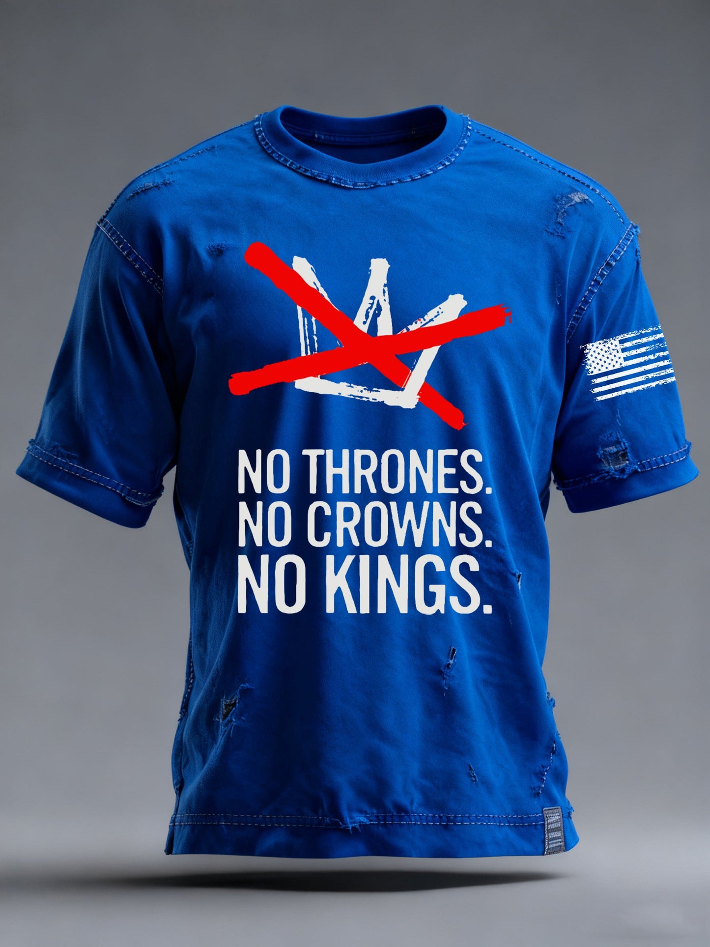 Men's No Thrones No Crowns No Kings Printed T-shirt