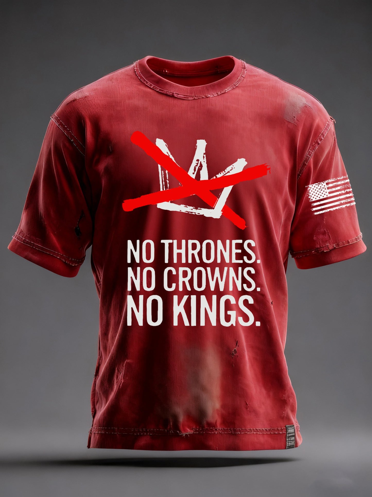 Men's No Thrones No Crowns No Kings Printed T-shirt