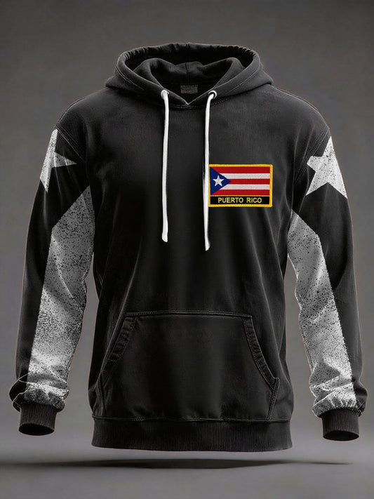 Unisex Puerto Rico Art Printed Hoodie