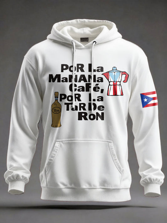 Unisex Puerto Rico Art Printed Hoodie