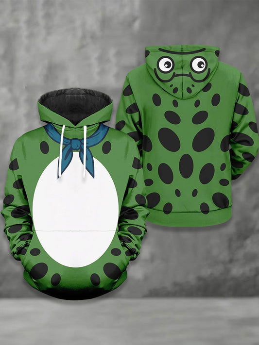 Men's Casual Resist Frog Print Hoodie