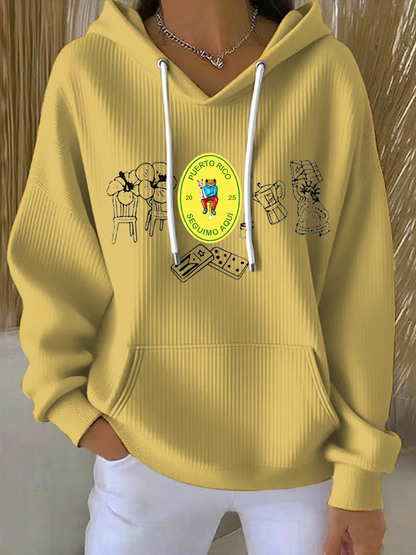 Women's Puerto Rico Print Casual Sweatshirt