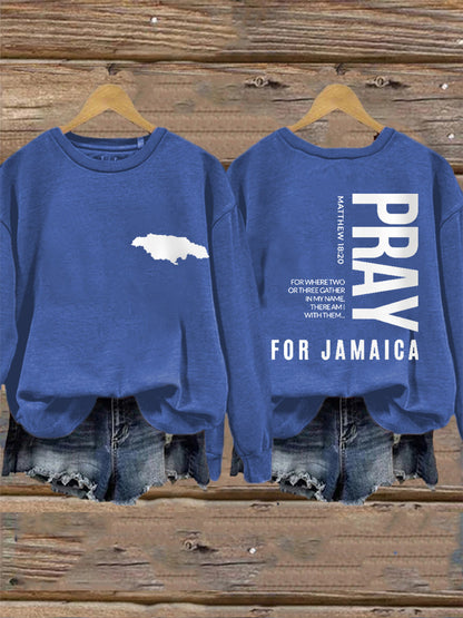 Women's Hurricane Melissa Jamaica Stronger Than The Storm Pray For Jamaica Sweatshirt