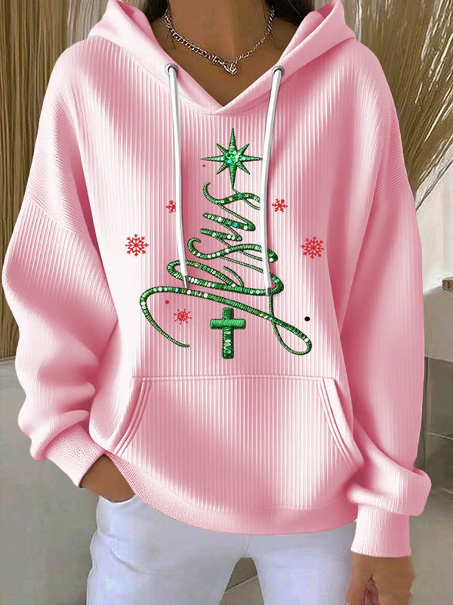 Women's Jesus Chriatmas Tree Hoodie