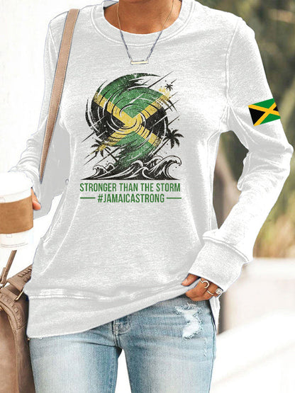 Women's Jamaica strong Polyester Waisted Sweatshirt