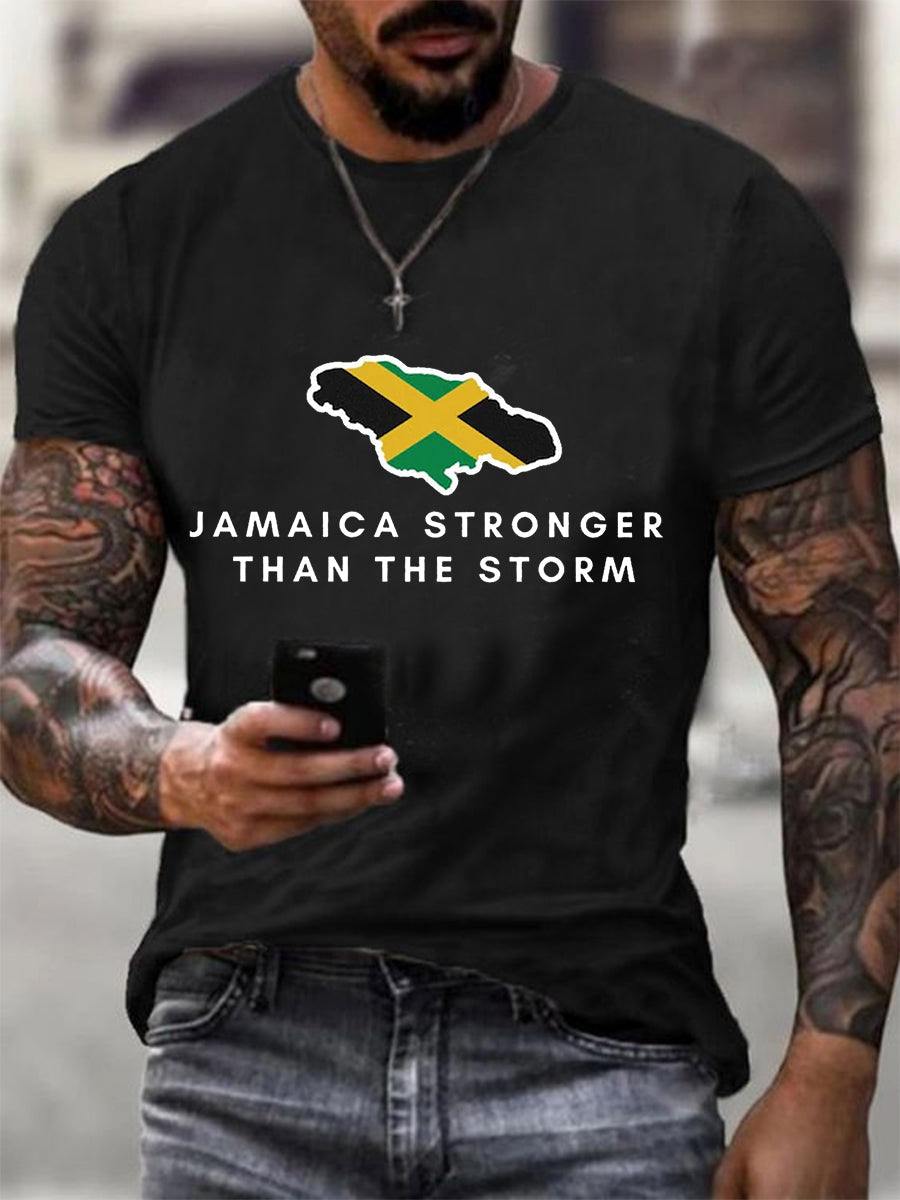 Men's Hurricane Melissa Jamaica Stronger Than The Storm Pray For Jamaica Tee