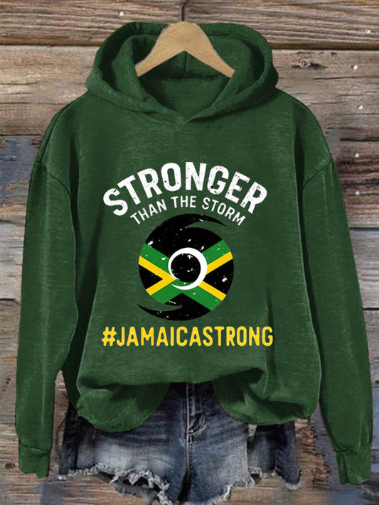 Women's Hurricane Melissa Jamaica Stronger Than The Storm Pray For Jamaica Hoodie