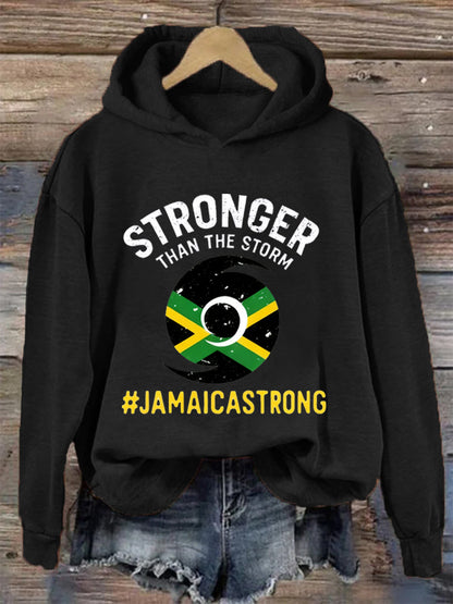 Women's Hurricane Melissa Jamaica Stronger Than The Storm Pray For Jamaica Hoodie