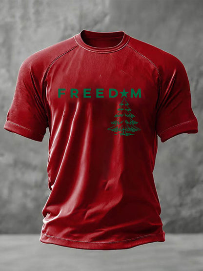 Men's Freedom to Say Merry Christmas Short Sleeve T-shirt