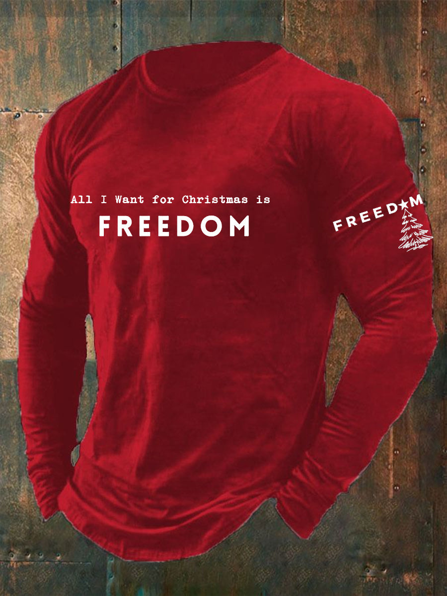 Men's Freedom to Say Merry Christmas Long Sleeve T-shirt