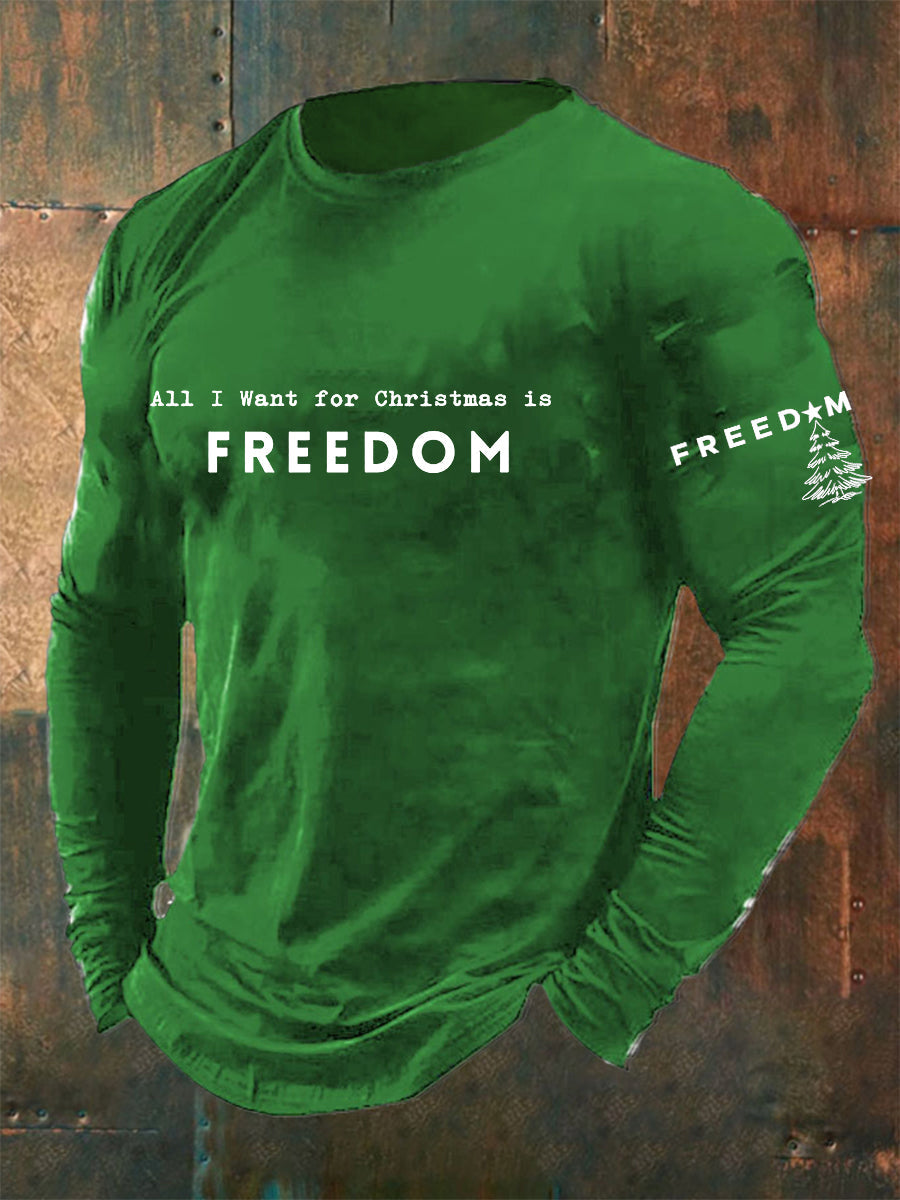 Men's Freedom to Say Merry Christmas Long Sleeve T-shirt