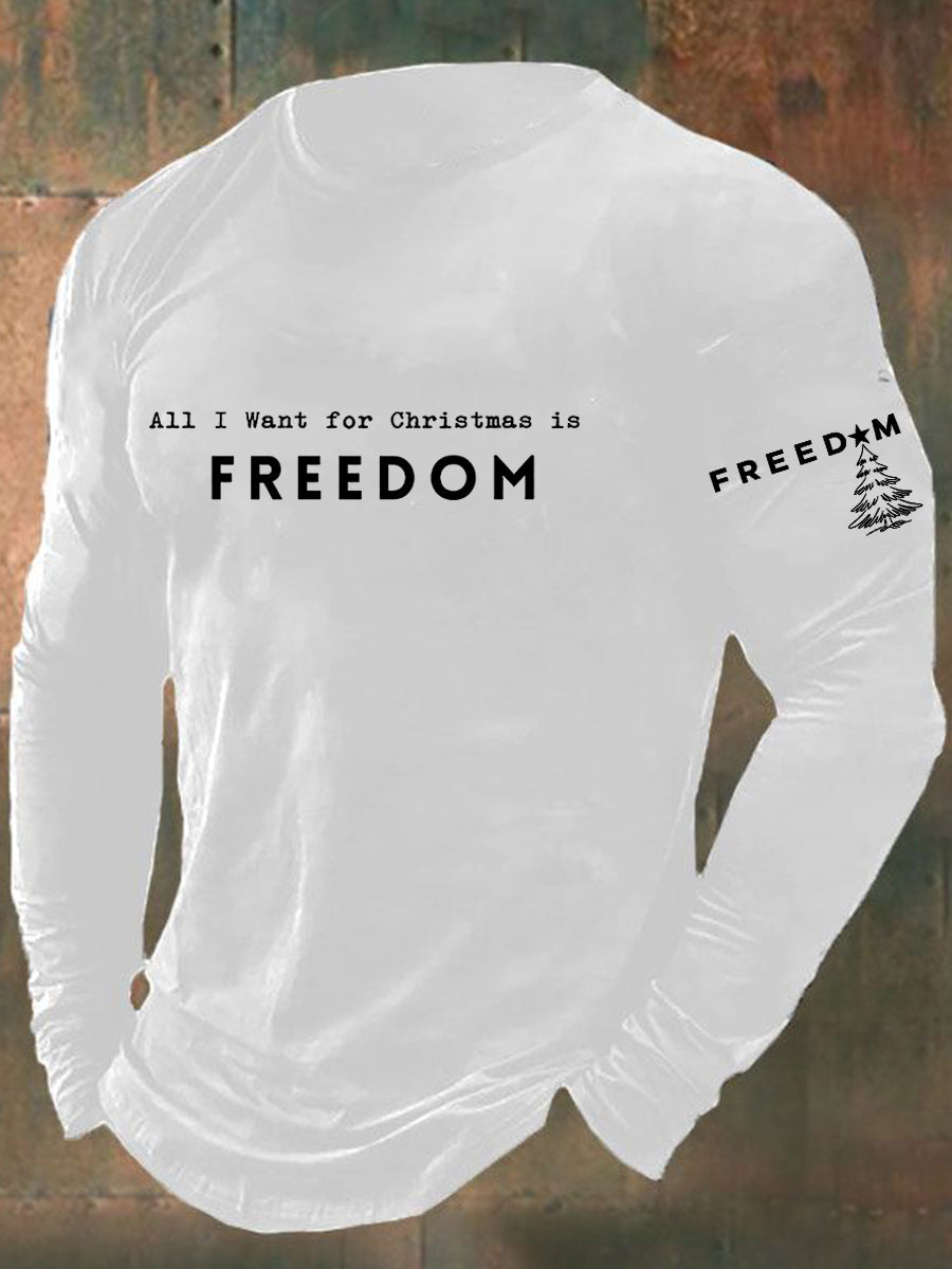 Men's Freedom to Say Merry Christmas Long Sleeve T-shirt