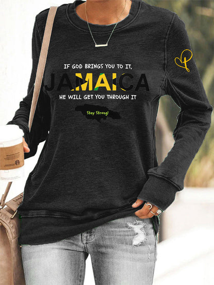 Women's Hurricane Melissa Jamaica Strong Sweatshirt