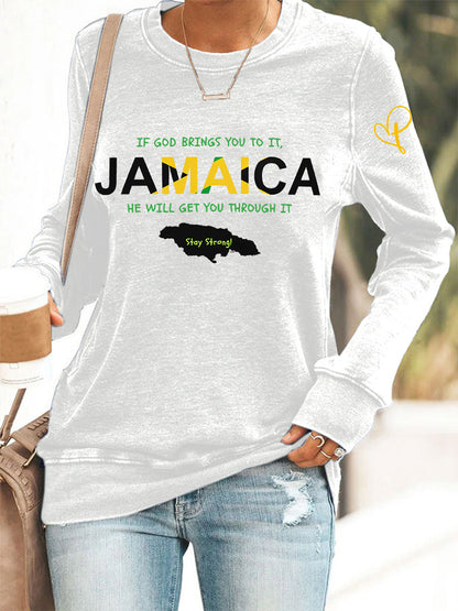 Women's Hurricane Melissa Jamaica Strong Sweatshirt