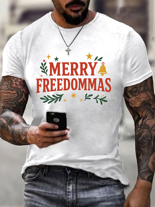 Men's Freedom to Say Merry Christmas Short Sleeve T-shirt