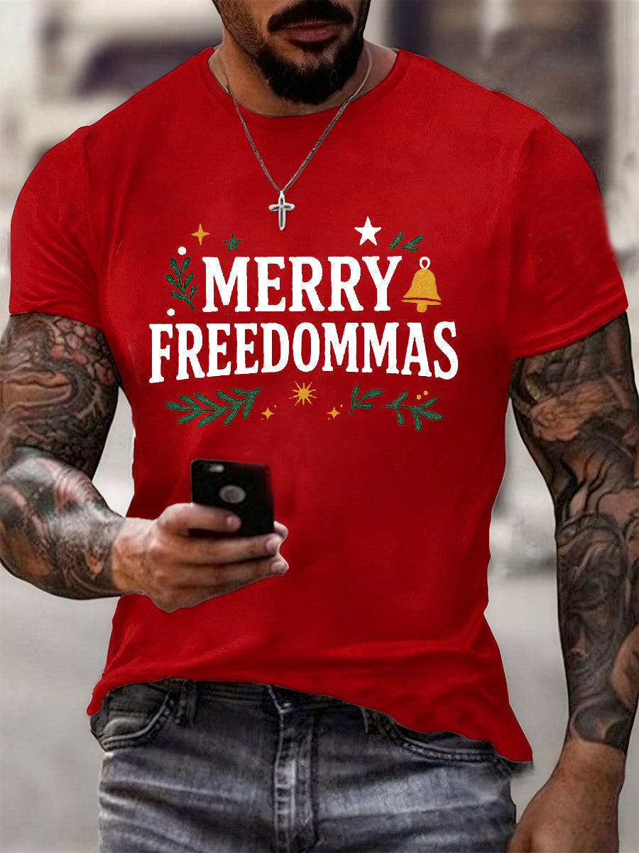 Men's Freedom to Say Merry Christmas Short Sleeve T-shirt