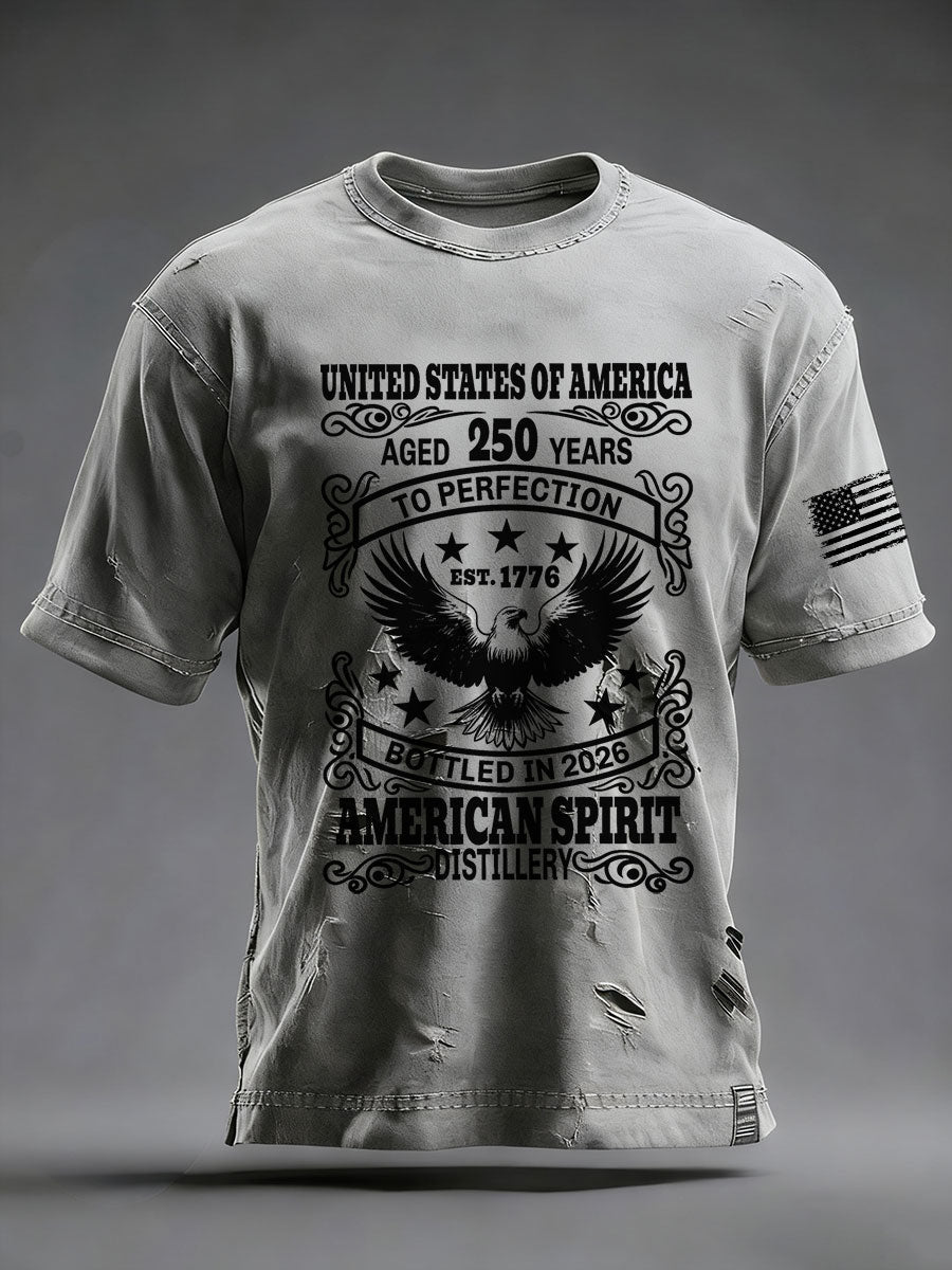 Men's United States 250 Years Printed Casual T-Shirt