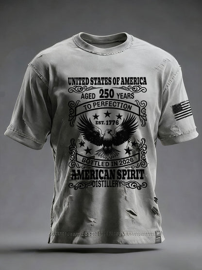Men's United States 250 Years Printed Casual T-Shirt