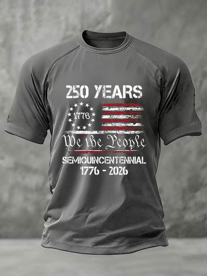 Men's United States 250 Years Printed Casual T-Shirt