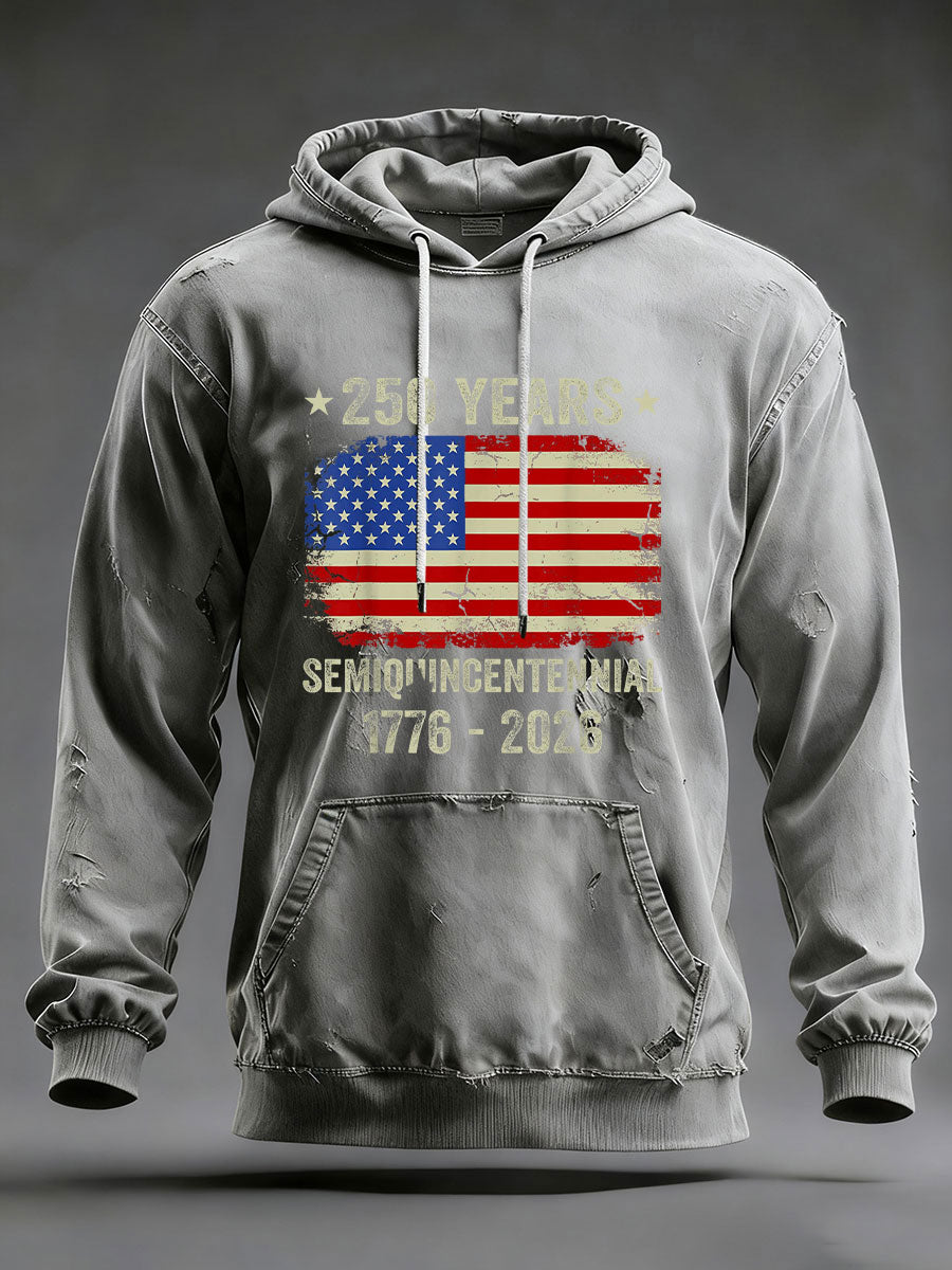 Men's United States 250 Years Printed Casual Hoodie