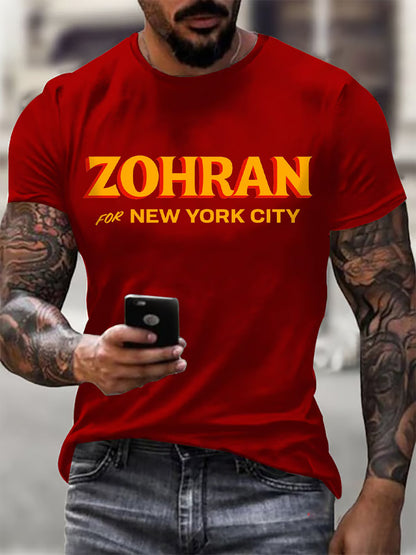 Men's Zohran for NYC New York Mayor Printed T-shirt