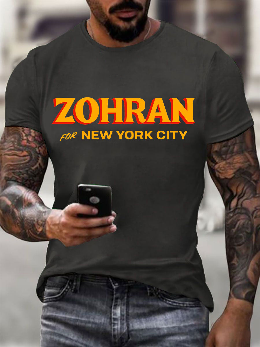 Men's Zohran for NYC New York Mayor Printed T-shirt