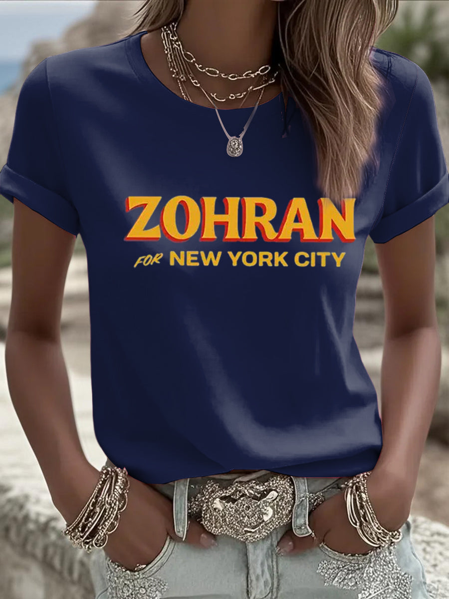 Women's Retro Mayor Mamdani Sports Short-Sleeve T-Shirt