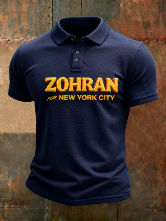 Men's  Retro Mayor Mamdani Sports Polo Shirt