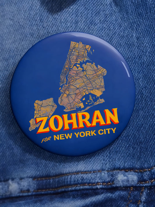 Zohran Mamdani For NYC Pin Button