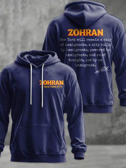 Men's Zohran Mamdani NYC Printed Hoodie