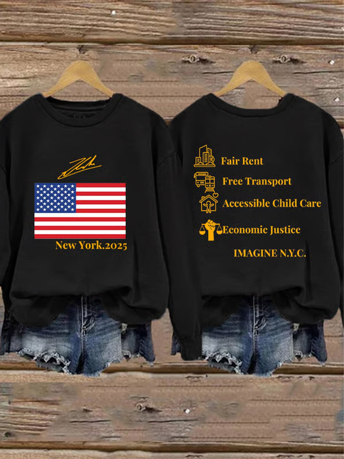 Women's Imagine New York Print Sweatshirt