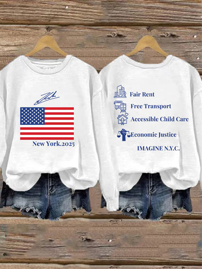 Women's Imagine New York Print Sweatshirt
