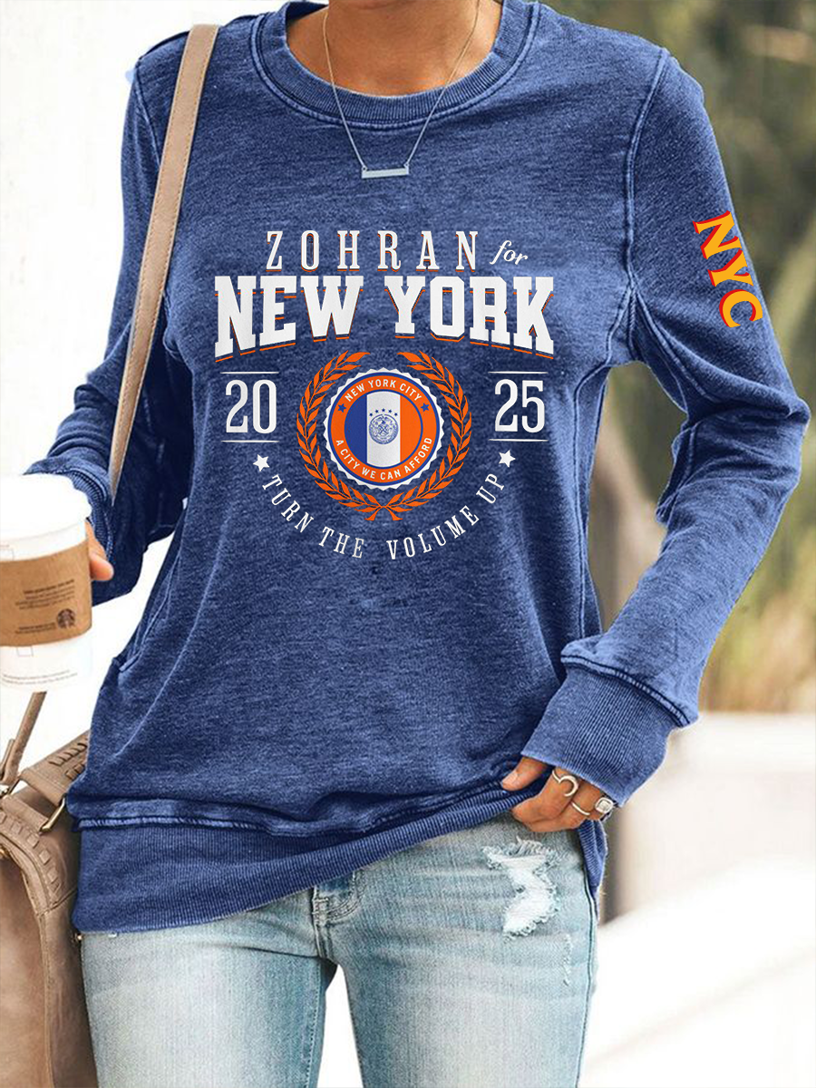 Women's Zohran For New York City Polyester Waisted Sweatshirt