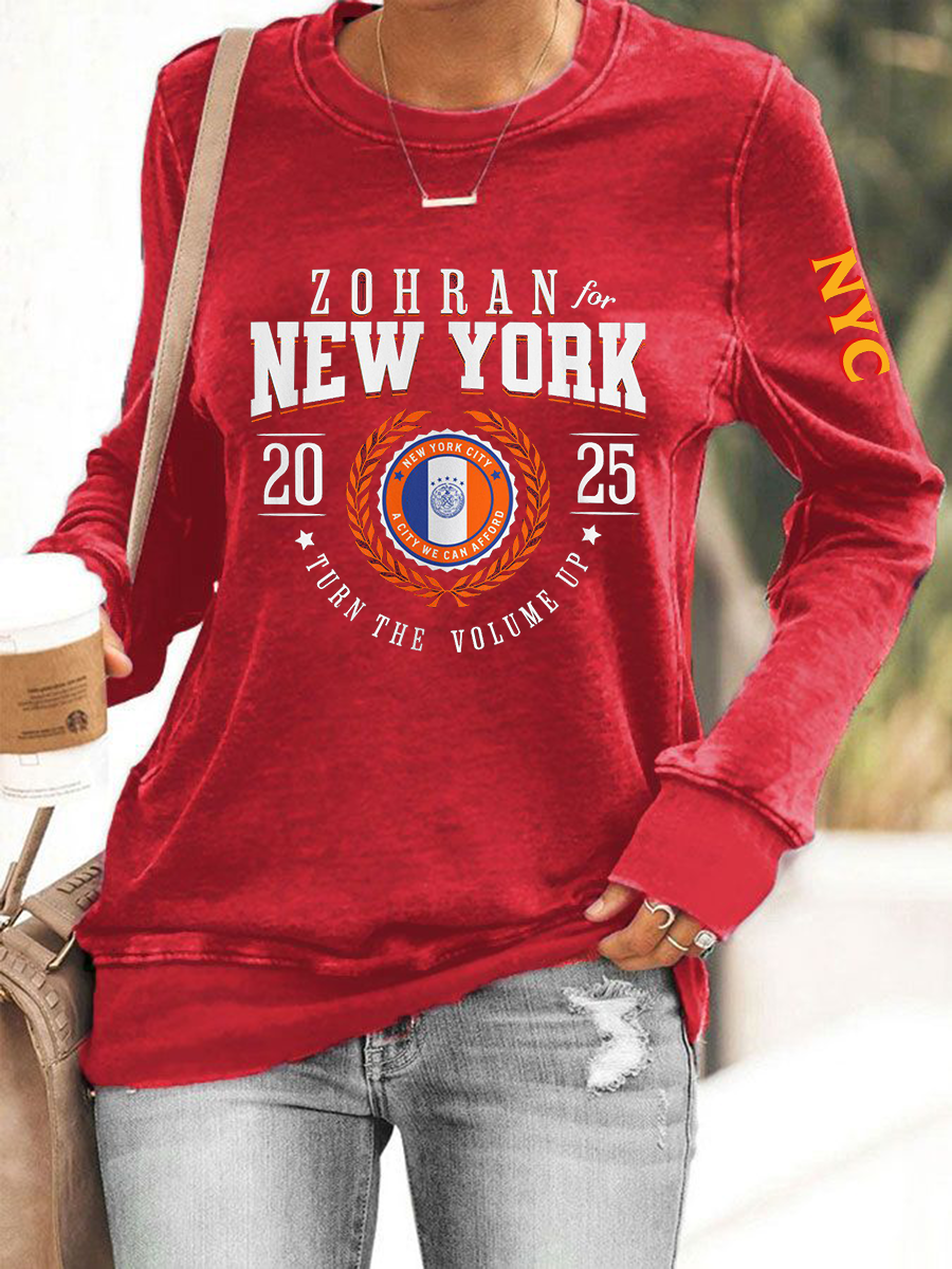 Women's Zohran For New York City Polyester Waisted Sweatshirt